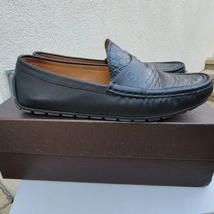Gucci driving mocs black size 38